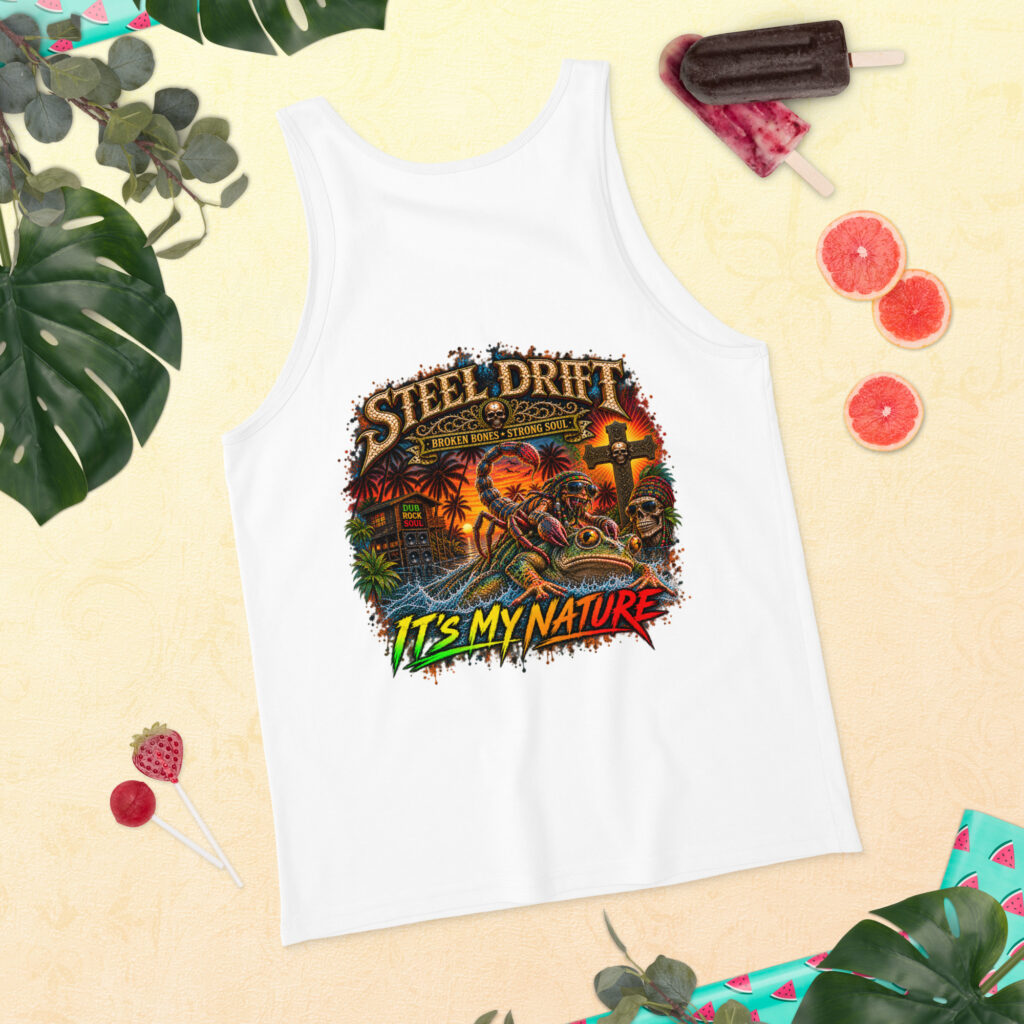 Steel Drift “Broken Bones • Strong Soul” White Tank
